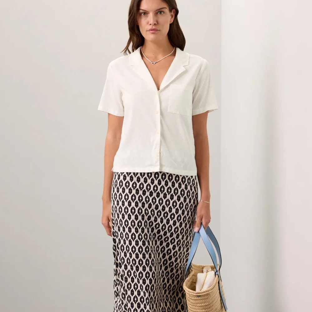 Marine Layer Lucy White Resort Shirt